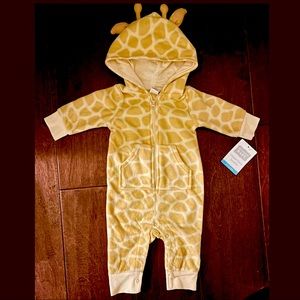 Hudson Baby Hooded Fleece Giraffe Jumpsuit 🦒